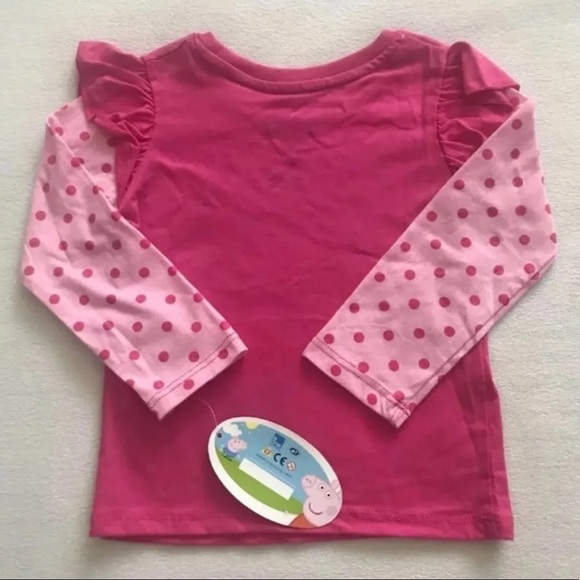 (NWT) Peppa Pig Toddler Long Sleeve Shirt in Pink, 2T - Picture 7 of 8